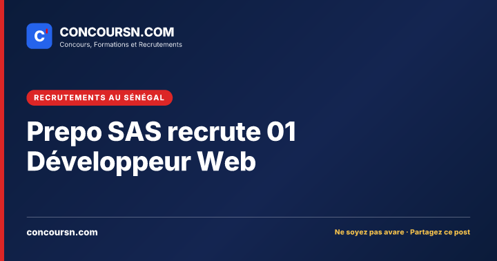 Illustration de l’article : Prepo SAS recrute 01 Développeur Web