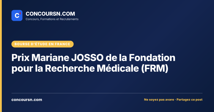 Illustration de l’article : Prix Mariane JOSSO de la Fondation pour la Recherche Médicale (FRM)