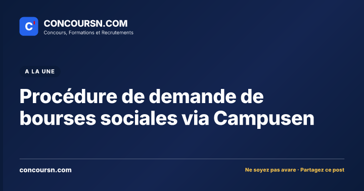 Illustration de l’article : Procédure de demande de bourses sociales via Campusen