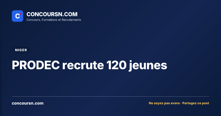 Illustration de l’article : PRODEC recrute 120 jeunes