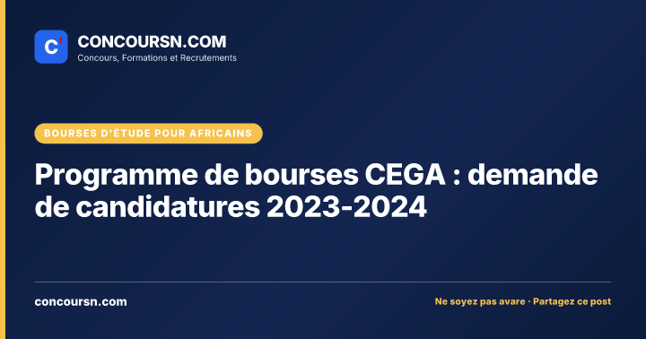 Illustration de l’article : Programme de bourses CEGA : demande de candidatures 2023-2024