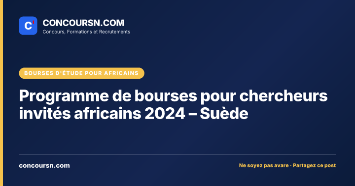Illustration de l’article : Programme de bourses pour chercheurs invités africains 2024 – Suède