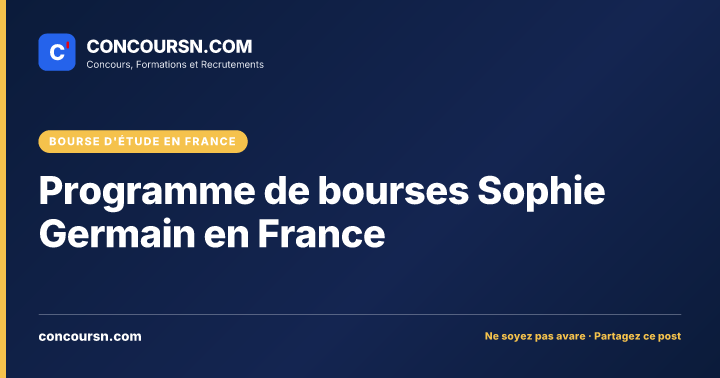 Illustration de l’article : Programme de bourses Sophie Germain en France