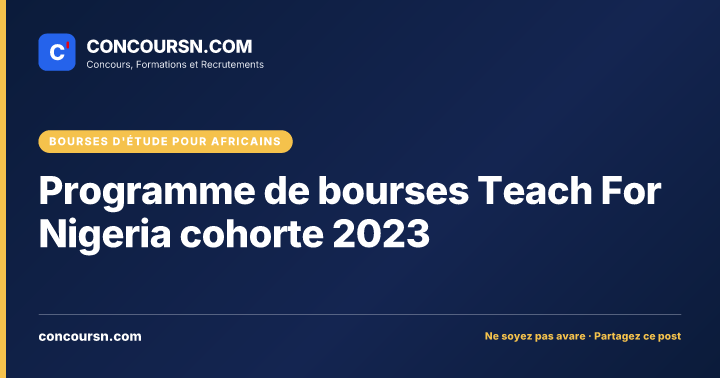 Illustration de l’article : Programme de bourses Teach For Nigeria cohorte 2023