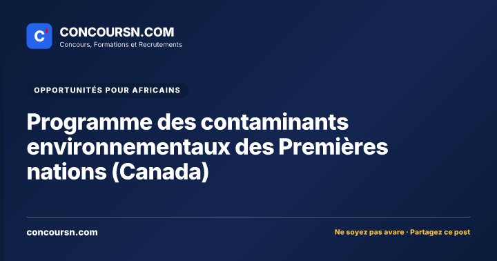 Illustration de l’article : Programme des contaminants environnementaux des Premières nations (Canada)