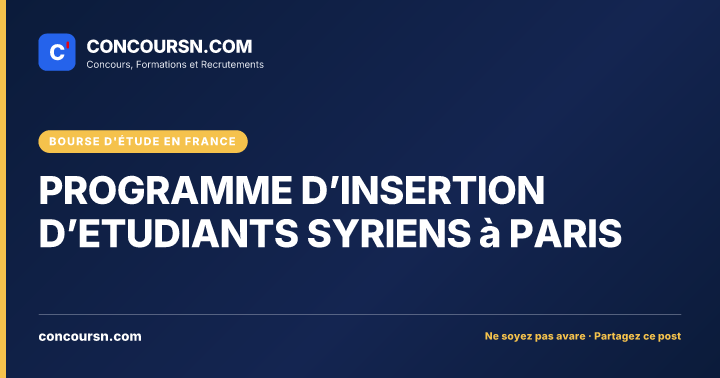 Illustration de l’article : PROGRAMME D’INSERTION D’ETUDIANTS SYRIENS à PARIS