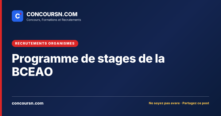 Illustration de l’article : Programme de stages de la BCEAO