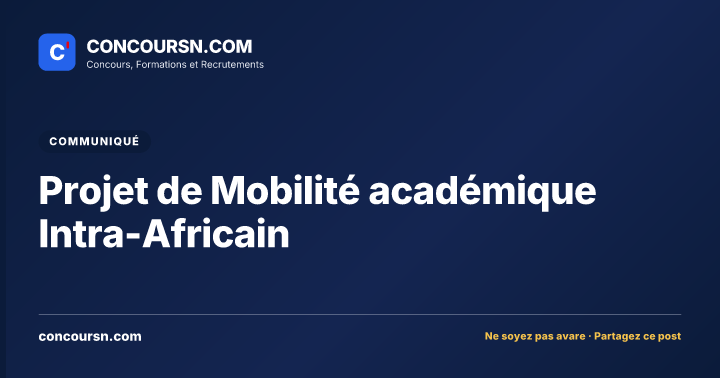 Illustration de l’article : Projet de Mobilité académique Intra-Africain