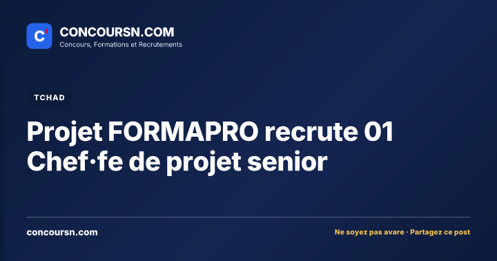 Illustration de l’article : Projet FORMAPRO recrute 01 Chef·fe de projet senior