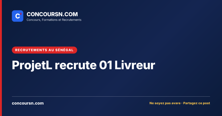 Illustration de l’article : ProjetL recrute 01 Livreur