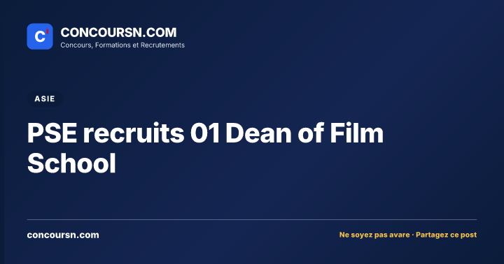 Illustration de l’article : PSE recruits 01 Dean of Film School