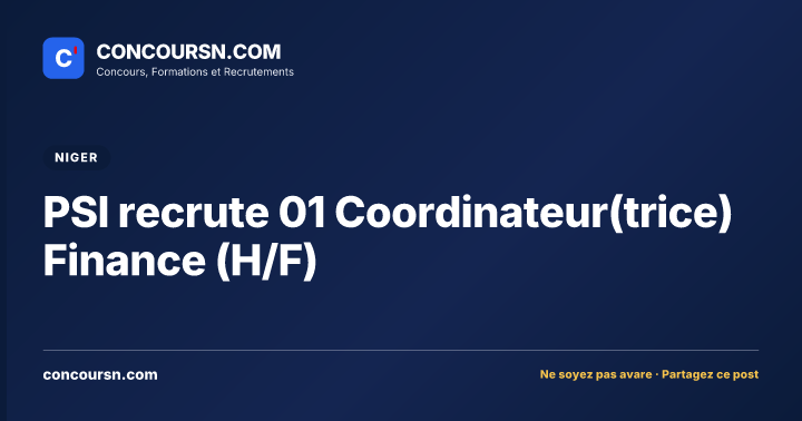 Illustration de l’article : PSI recrute 01 Coordinateur(trice) Finance (H/F)