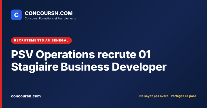 Illustration de l’article : PSV Operations recrute 01 Stagiaire Business Developer