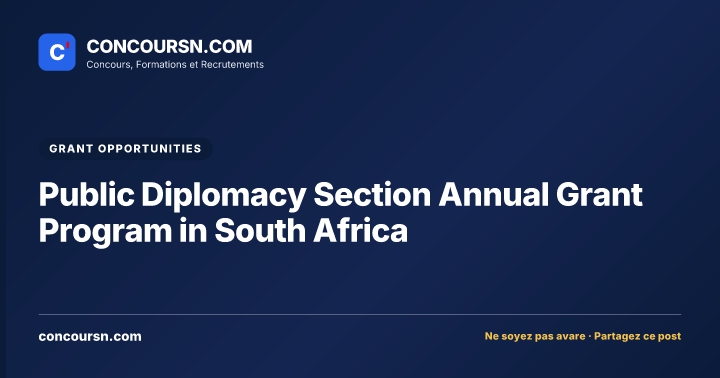 Public Diplomacy Section Annual Grant Program in South Africa