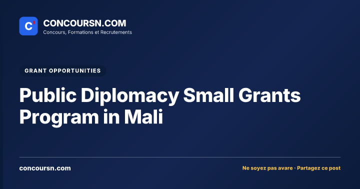 Illustration de l’article : Public Diplomacy Small Grants Program in Mali