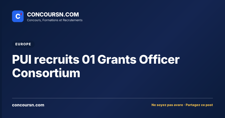 Illustration de l’article : PUI recruits 01 Grants Officer Consortium