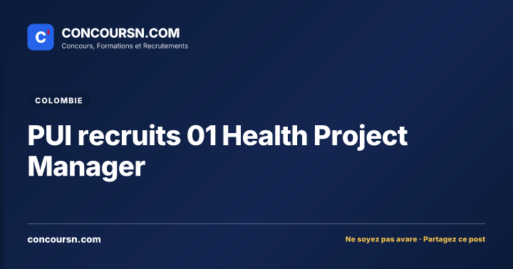 Illustration de l’article : PUI recruits 01 Health Project Manager