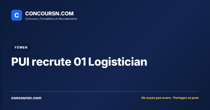 Illustration de l’article : PUI recrute 01 Logistician