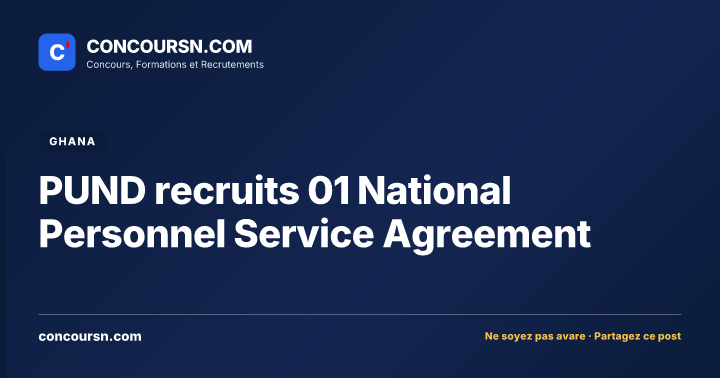 Illustration de l’article : PUND recruits 01 National Personnel Service Agreement