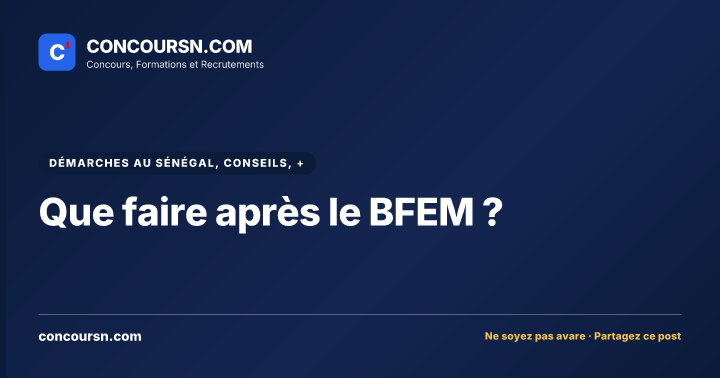 Illustration de l’article : Que faire après le BFEM ?