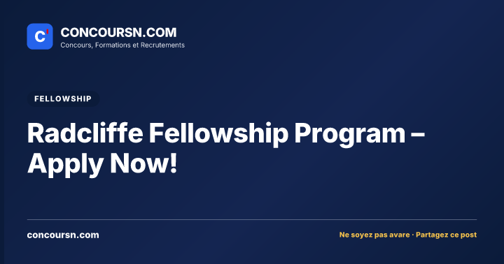Illustration de l’article : Radcliffe Fellowship Program – Apply Now!