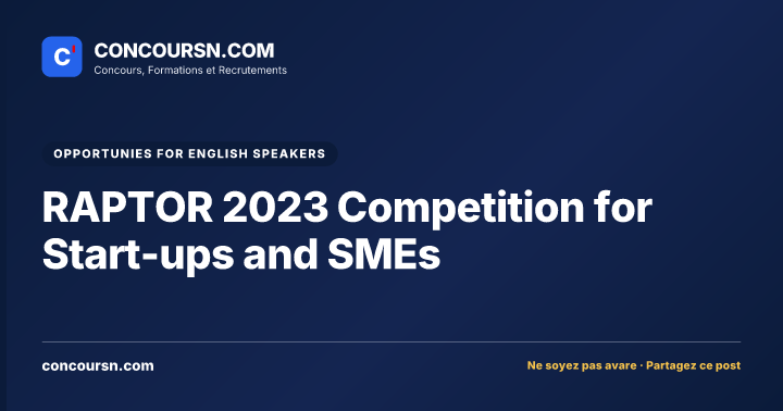 Illustration de l’article : RAPTOR 2023 Competition for Start-ups and SMEs