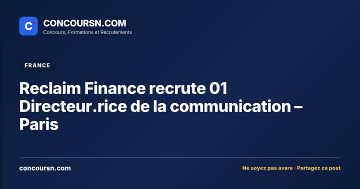 Illustration de l’article : Reclaim Finance recrute 01 Directeur.rice de la communication – Paris