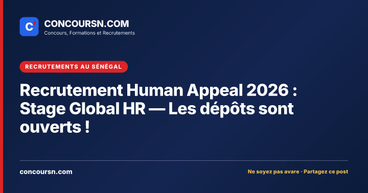 Illustration de l’article : Recrutement Human Appeal 2026 : Stage Global HR — Les dépôts sont ouverts !