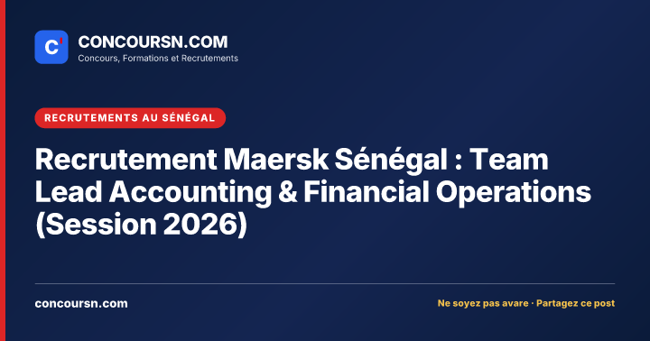 Illustration de l’article : Recrutement Maersk Sénégal : Team Lead Accounting & Financial Operations (Session 2026)