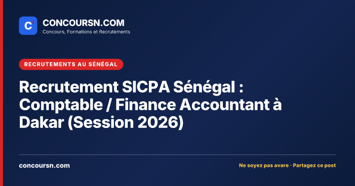 Illustration de l’article : Recrutement SICPA Sénégal : Comptable / Finance Accountant à Dakar (Session 2026)