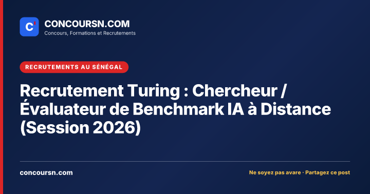 Illustration de l’article : Recrutement Turing : Chercheur / Évaluateur de Benchmark IA à Distance (Session 2026)