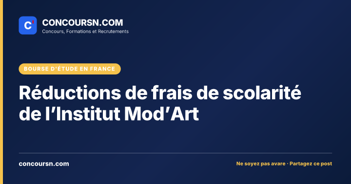 Illustration de l’article : Réductions de frais de scolarité de l’Institut Mod’Art