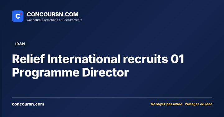 Illustration de l’article : Relief International recruits 01 Programme Director