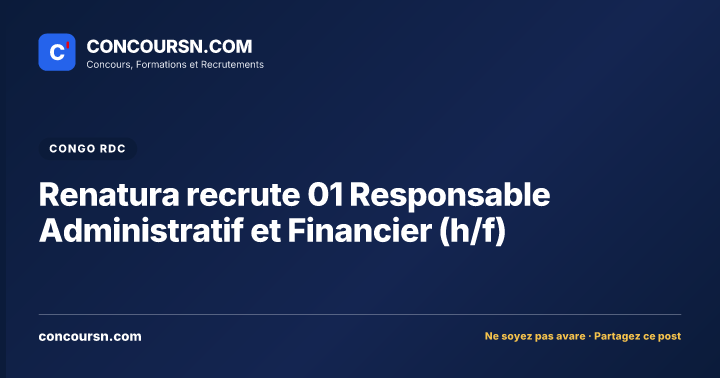 Illustration de l’article : Renatura recrute 01 Responsable Administratif et Financier (h/f)