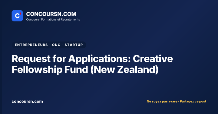 Illustration de l’article : Request for Applications: Creative Fellowship Fund (New Zealand)