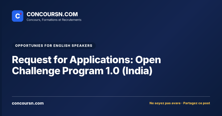 Illustration de l’article : Request for Applications: Open Challenge Program 1.0 (India)