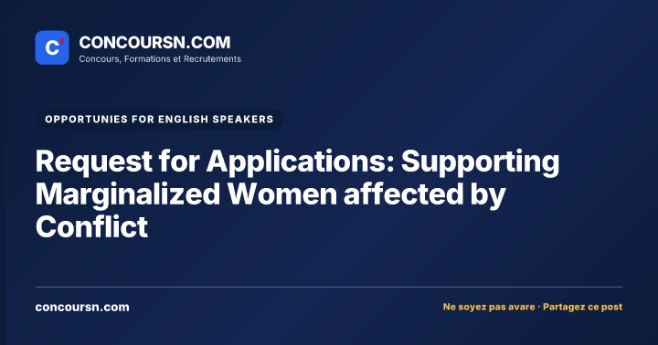 Illustration de l’article : Request for Applications: Supporting Marginalized Women affected by Conflict