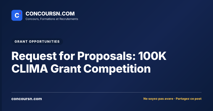 Illustration de l’article : Request for Proposals: 100K CLIMA Grant Competition