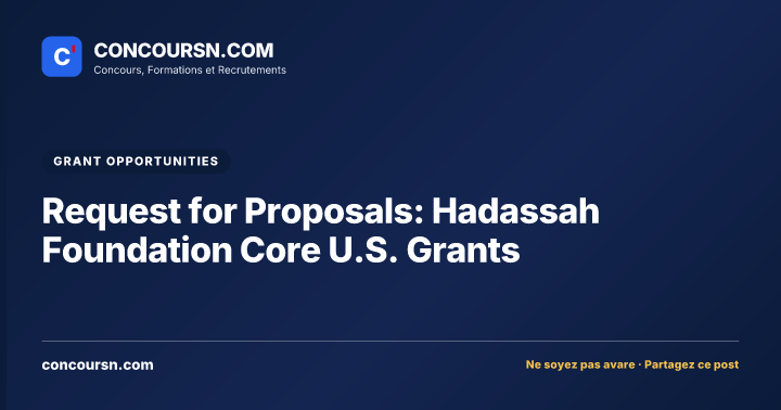Illustration de l’article : Request for Proposals: Hadassah Foundation Core U.S. Grants