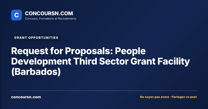 Illustration de l’article : Request for Proposals: People Development Third Sector Grant Facility (Barbados)