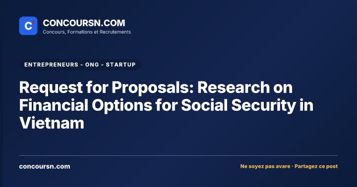 Request for Proposals: Research on Financial Options for Social Security in Vietnam
