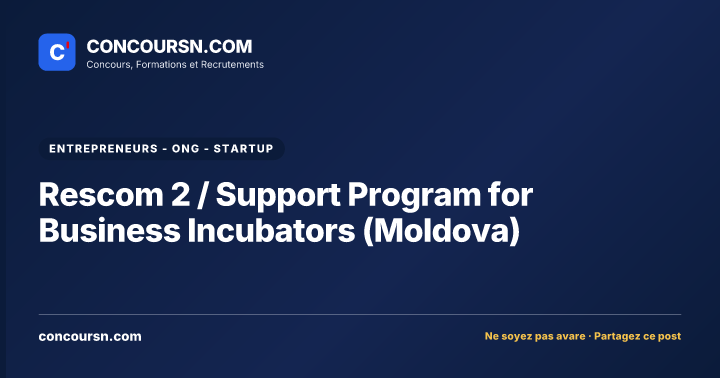 Rescom 2 / Support Program for Business Incubators (Moldova)