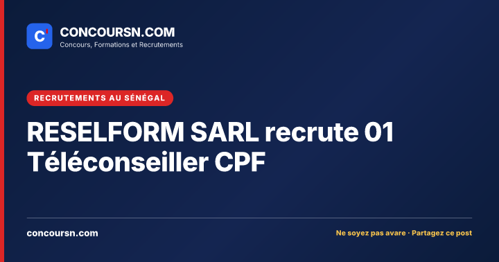 Illustration de l’article : RESELFORM SARL recrute 01 Téléconseiller CPF