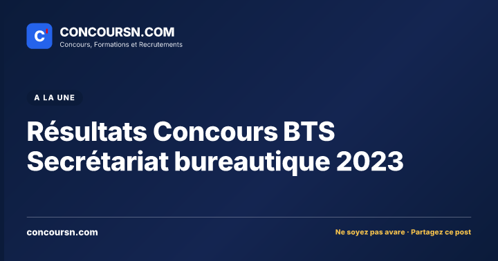 Illustration de l’article : Résultats Concours BTS Secrétariat bureautique 2023