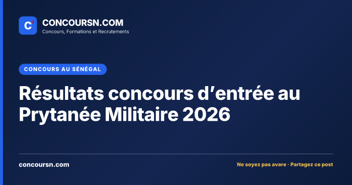 Illustration de l’article : Résultats concours d’entrée au Prytanée Militaire 2026