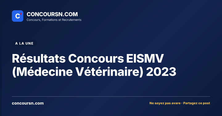 Illustration de l’article : Résultats Concours EISMV (Médecine Vétérinaire) 2023