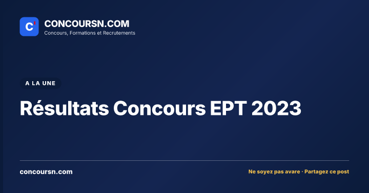 Illustration de l’article : Résultats Concours EPT 2023