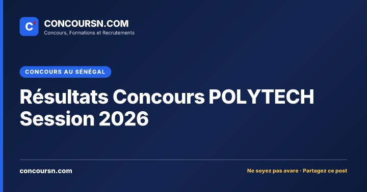 Illustration de l’article : Résultats Concours POLYTECH Session 2026