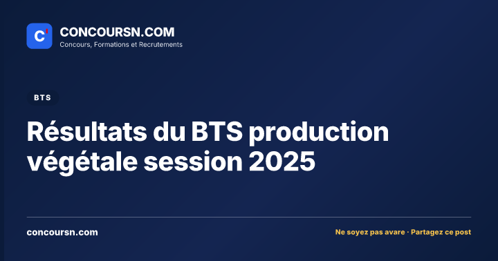 Illustration de l’article : Résultats du BTS production végétale session 2025