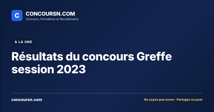 Illustration de l’article : Résultats du concours Greffe session 2023